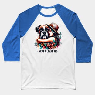 Woman Hugging Bulldog in Hat Baseball T-Shirt